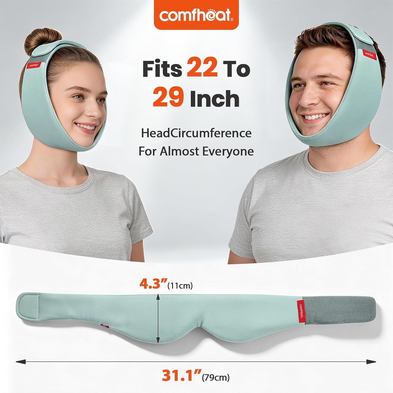 Face Heating Pad for TMJ Pain Relief, USB Heated Wrap for Jaw, Wisdom Teeth Recovery, 3 Adjustable Heat Settings, Reducing Symptoms of Jaw Clicking, Relaxing Face Muscles (Non-Rechargeable)