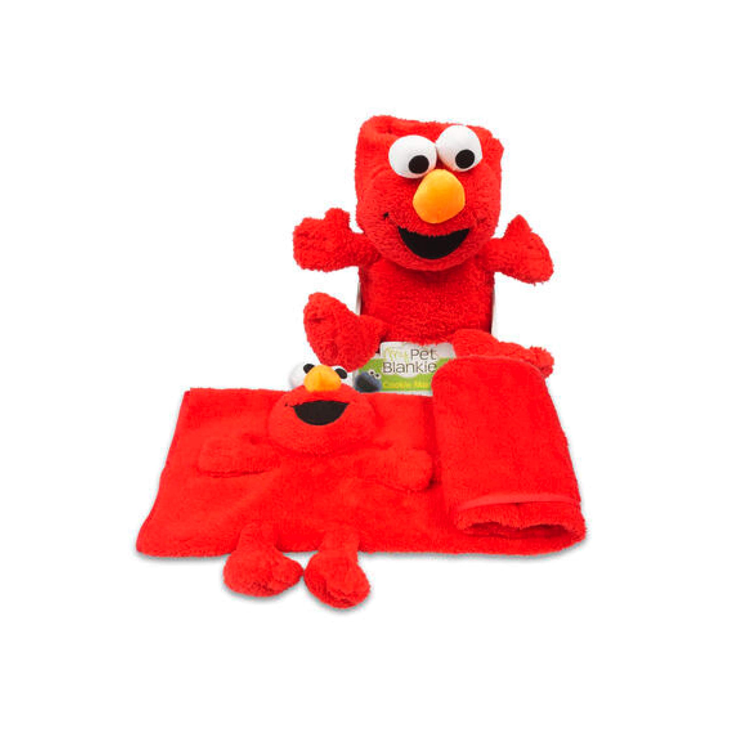 YeegfeyA Sesame Street Blankets - Elmo or Cookie Monster Security Blankets - Roll & Play with Characters (Elmo)