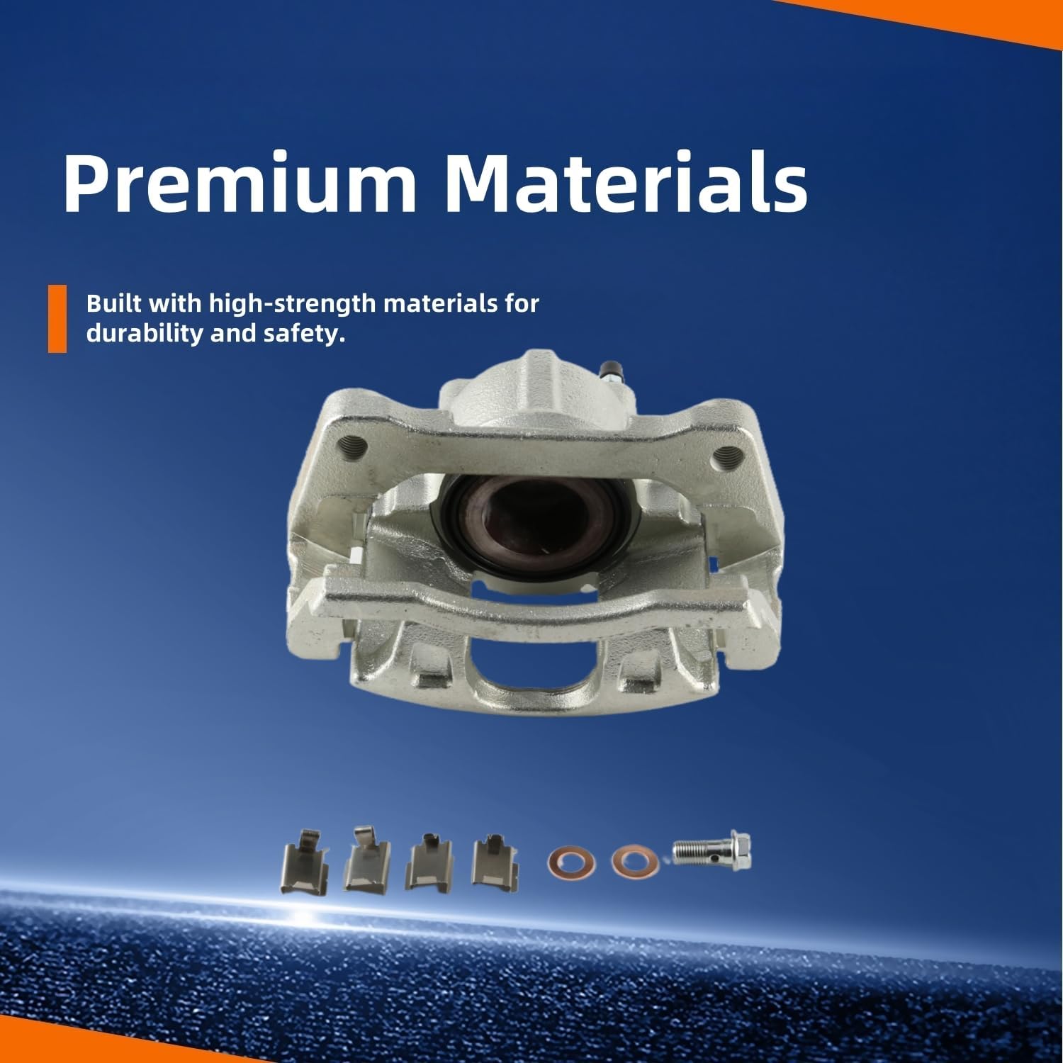 Front Brake Caliper w/Bracket Pair for 2013-2018 Chrysler Town & Country Dodge Caravan Journey Jeep Wrangler JK Single Piston 18-B5484 18-B5485 68003707AC
