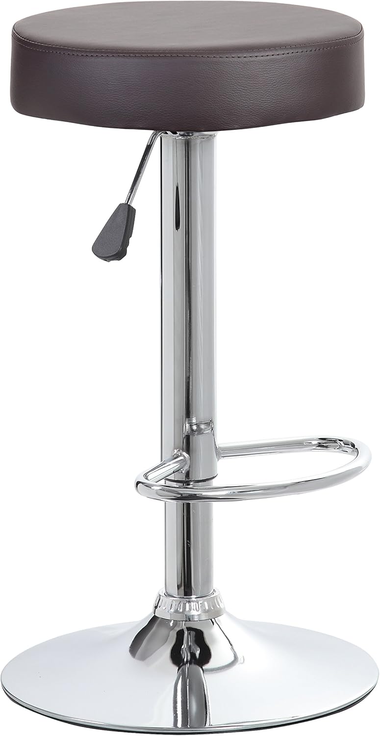 Nordin Adjustable Round High Bar Stools Swivel Backless
