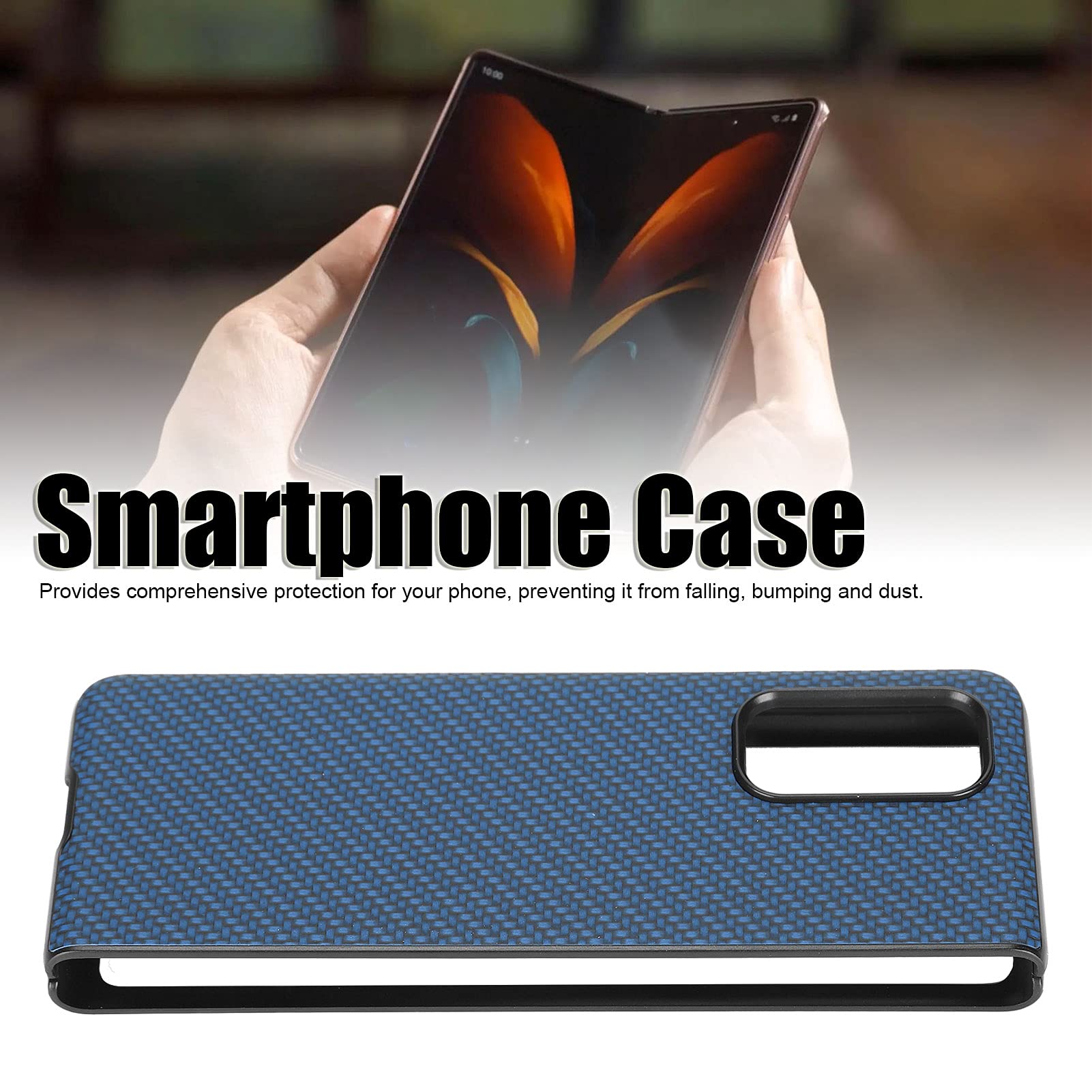 Cocoarm Fibra di Carbonio Texture Custodia per Xiaomi MIX FOLD (BLUE)