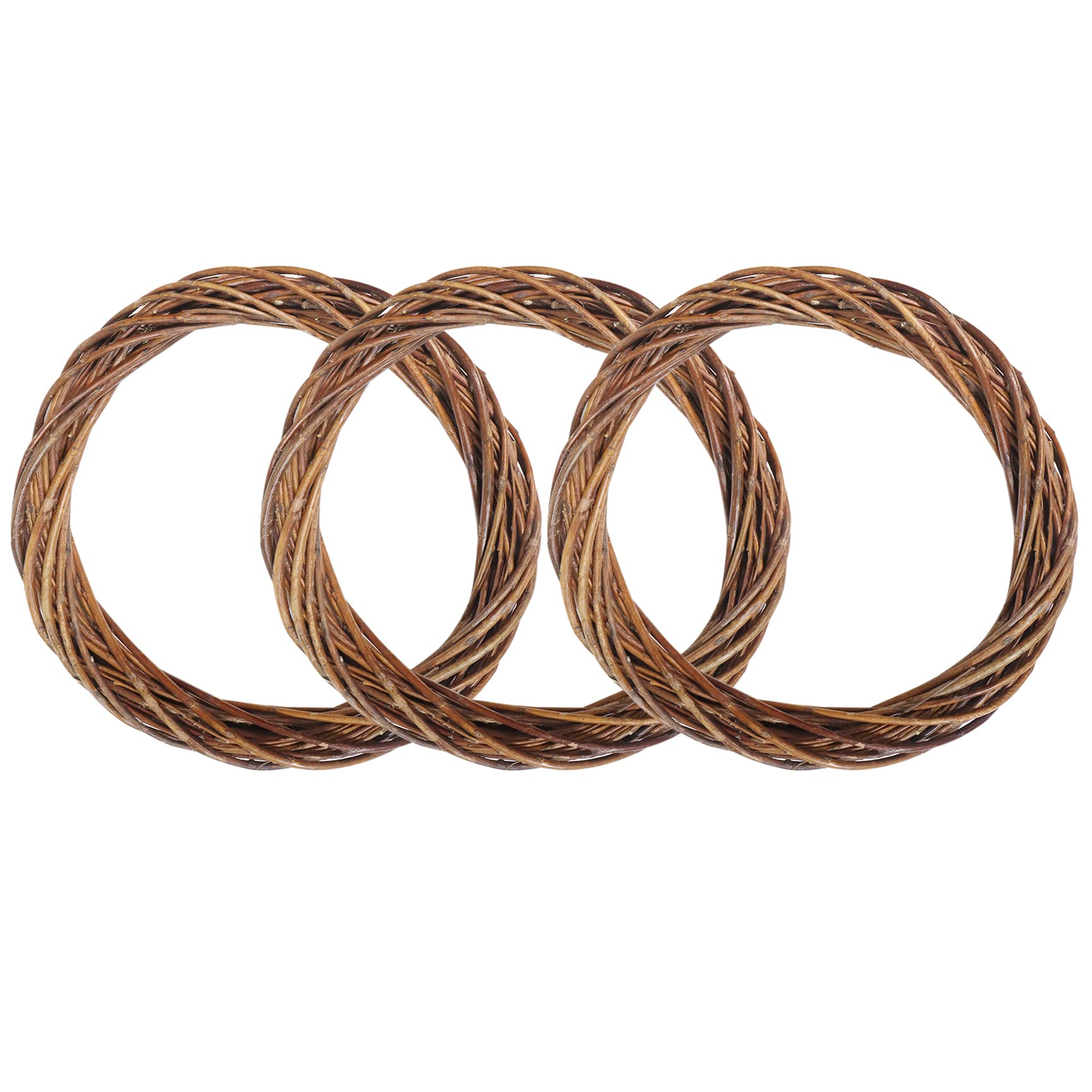3 PCS Easter Wreath Making Set,Natural Grapevine Wreaths Vine Branch Hoop Wreaths for DIY Craft Front Door Wall Hanging, Rattan Wreath for Easter Wedding Halloween Christmas Party Decoration