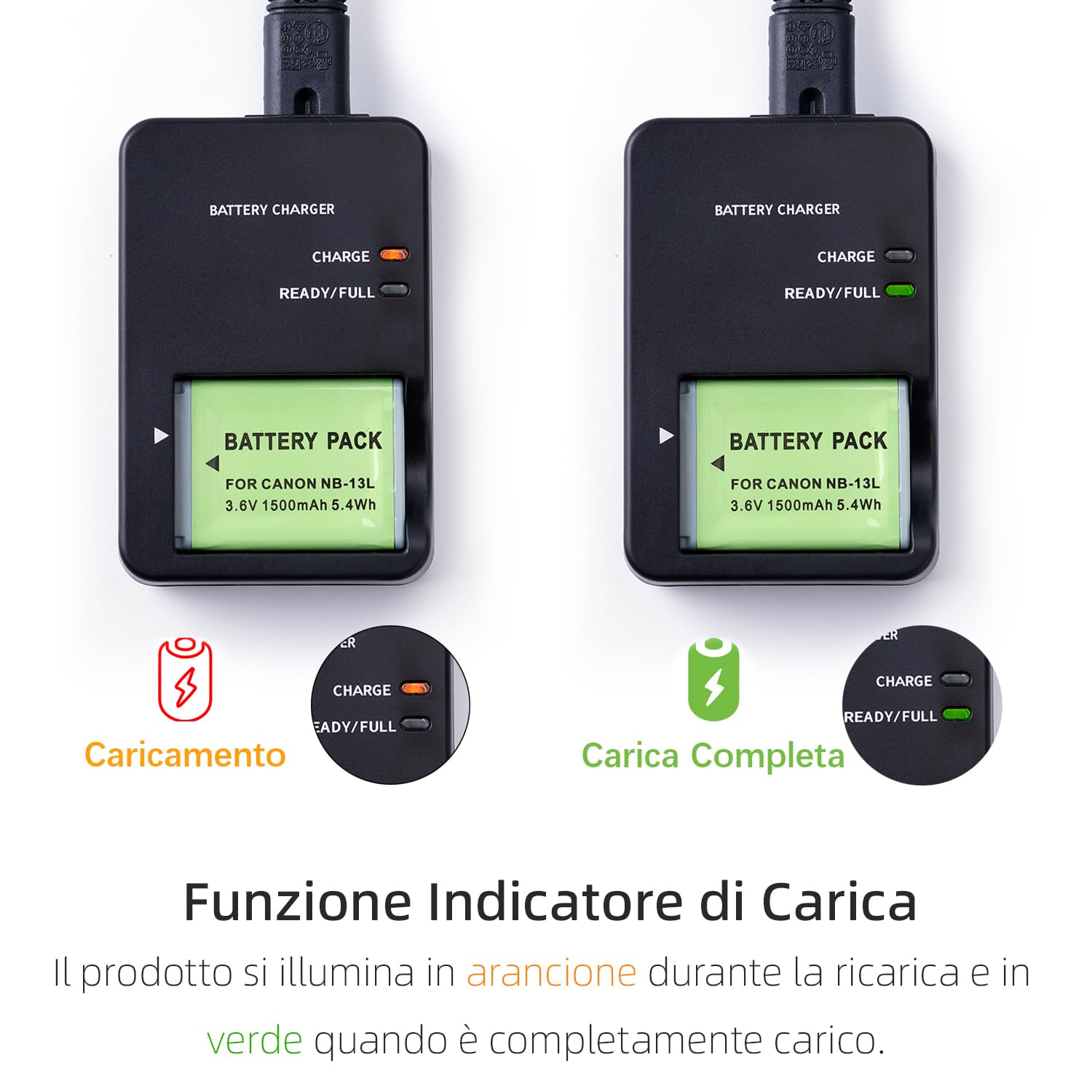 NB-13L CB-2LH Caricabatterie Compatibile con Canon PowerShot G7 X Mark II G5 X G7 X G9 X G9 X Mark II SX620 HS SX720 HS