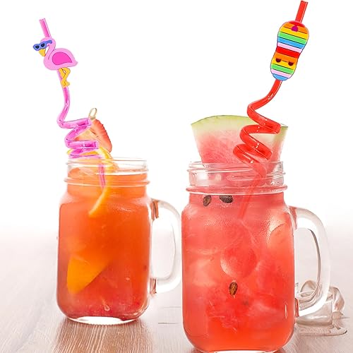 Miniatura 6 de 24 popotes de verano para niños, suministros de decoración de fiesta en la piscina, recuerdos temáticos de verano para cumpleaños de niños, pajitas