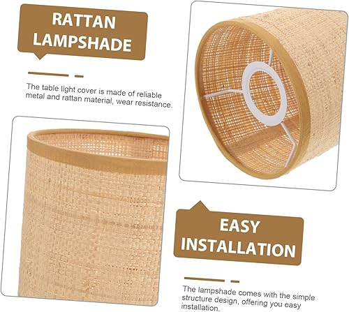 Miniatura 6 de DOITOOL Pantalla de lámpara de araña para lámpara de mesa, pantalla vintage para lámpara de mesa, pantallas de lámpara de araña de metal rural,