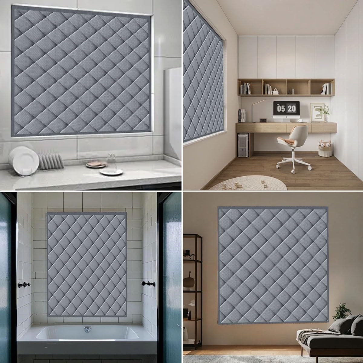 Fensterisolierungsset, Thermo Vorhang Gegen Kälte,120x120 cm, Thermo Fensterabdeckung, Isolierfolie Fenster Winter,Wetterfeste Isolierfolie Für Fenster Winterfest Machen(Silber,150x220cm)