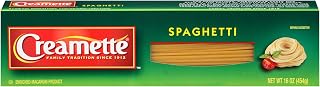 Creamette Spaghetti Pasta, 16 oz Box - Non-GMO, No Preservatives or MSG, Versatile Family Favorite Since 1912