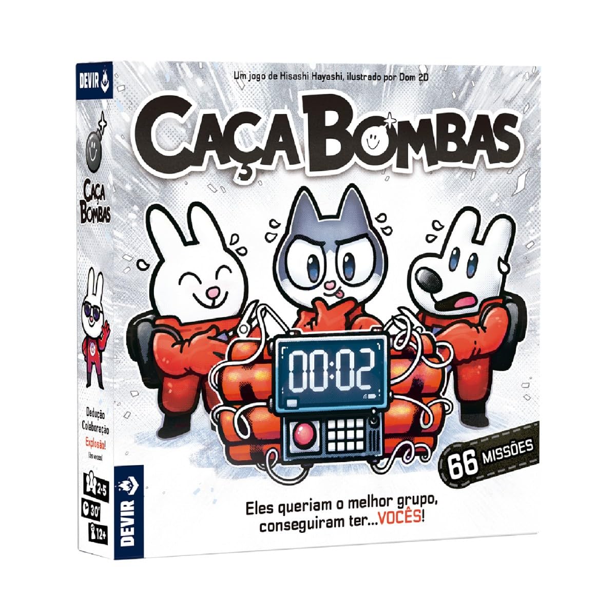 Devir Caza Bombas - Gioco da tavolo, 2-5 giocatori, in portoghese