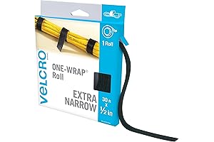 DEL-30765-AMS Extra Narrow Velcro Rolls for Wire Ties and Cable Management