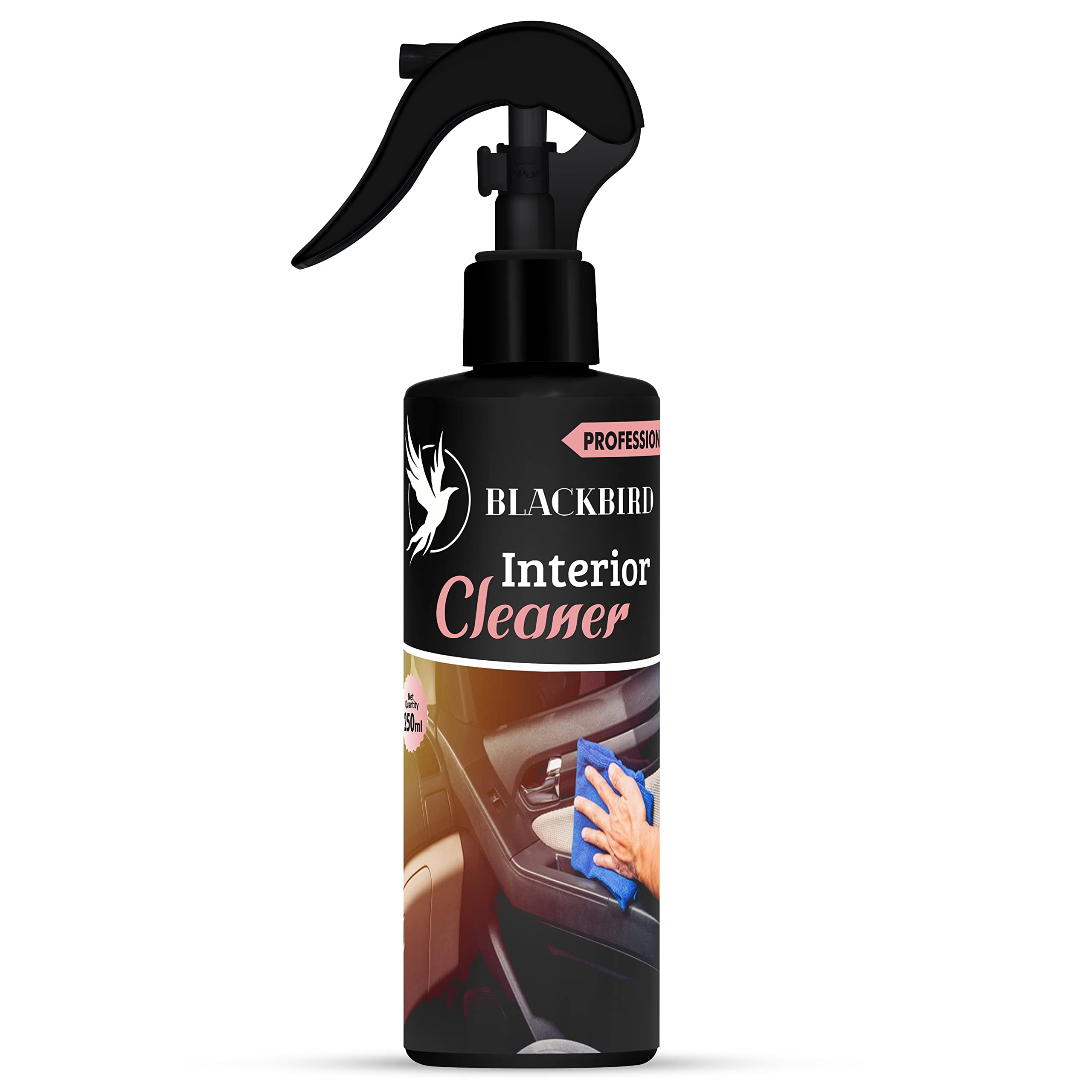 BLACKBIRD Ultimate Car Interior Cleaner Kit - 250ml Ready-to-Use + 100ml Concentrate, with Microfiber Cloth
