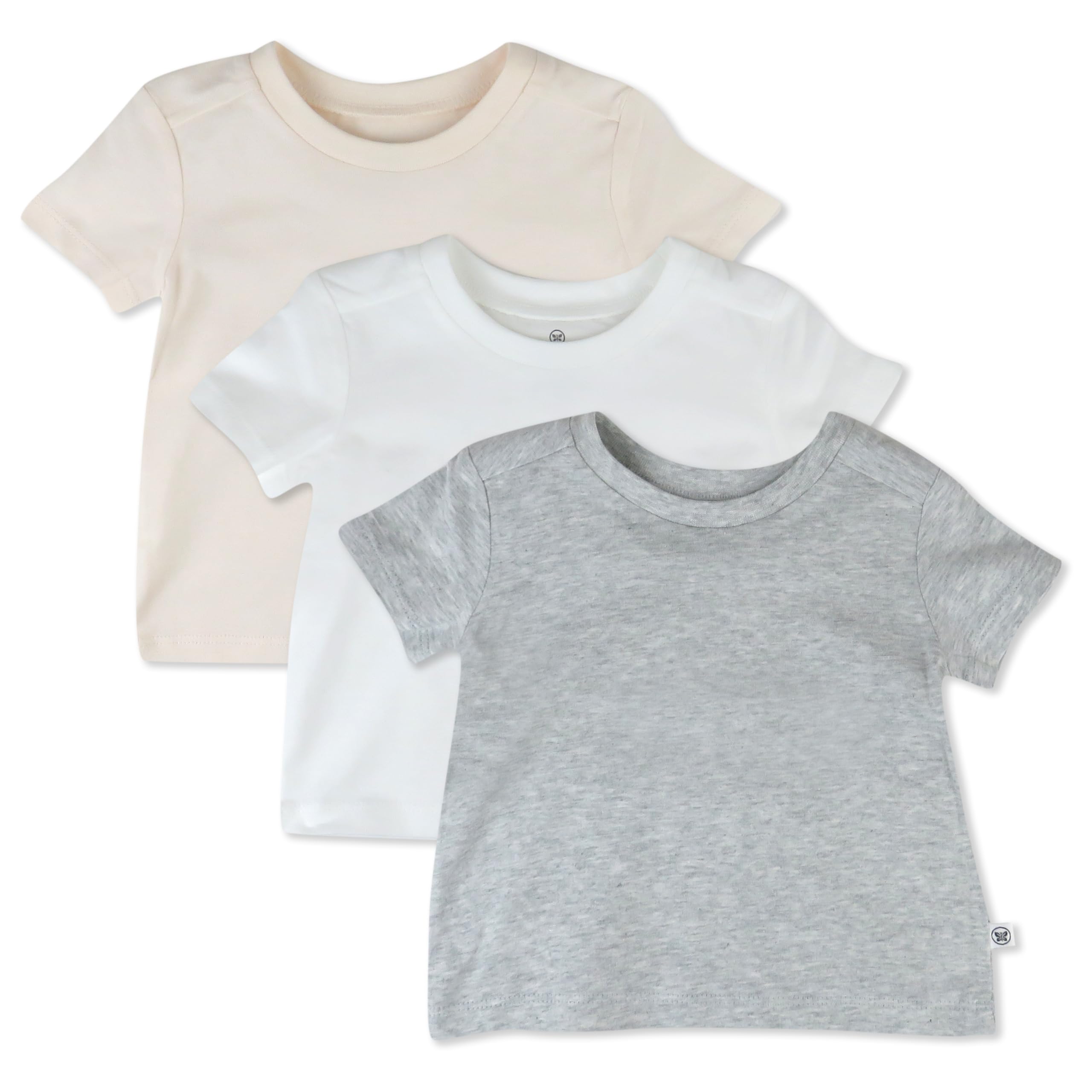 HonestBaby Baby Toddler &amp; Kids' 100% Organic Cotton Short Sleeve T-Shirts (10-Pack)