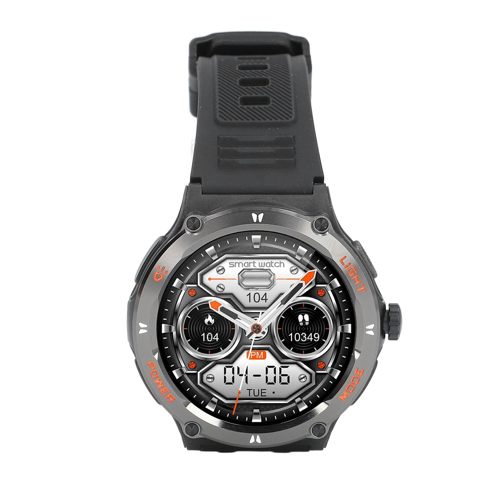 Cocoarm Smart Watch per Uomini Donne, 1.53in LED Bussola (BLACK)