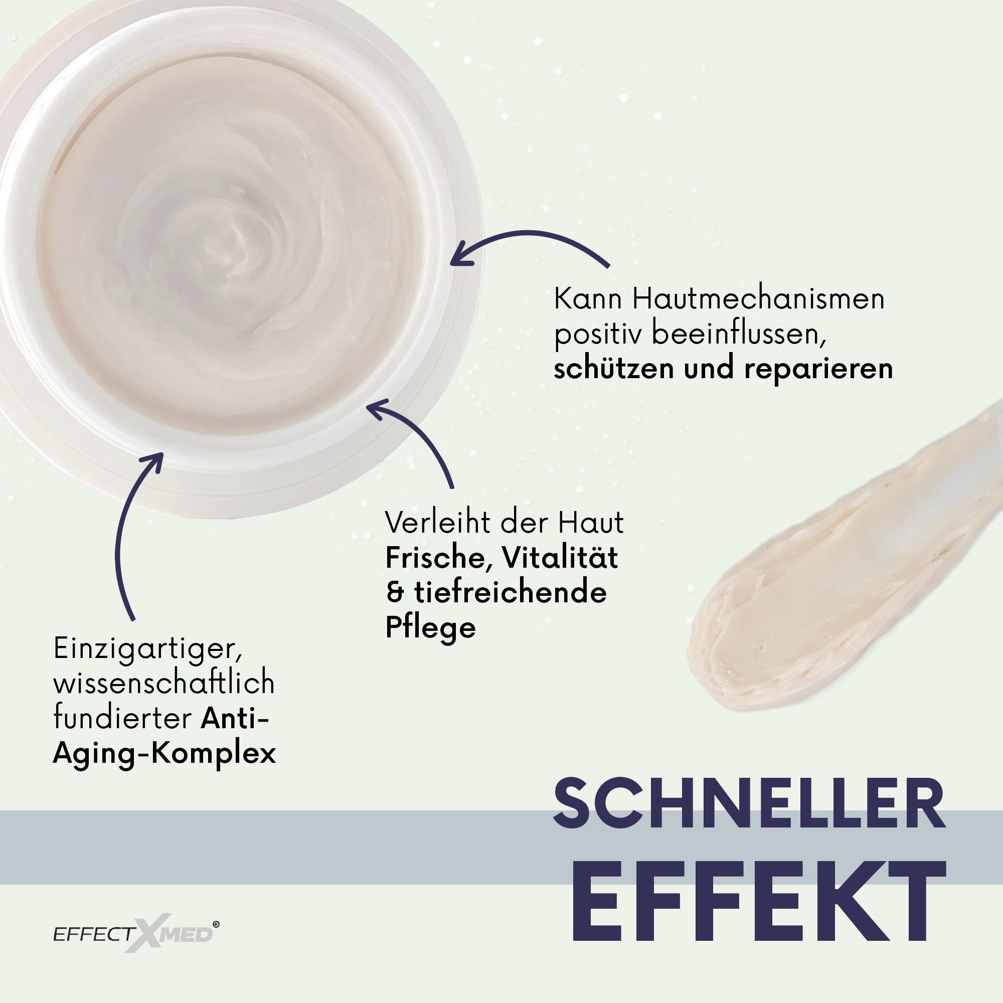 EFFECTXMED – Luxury Glow Skin Boost Anti-Falten Creme 50ml – Hochwirksame Nachtcreme Feuchtigkeitscreme mit pflanzl. Extrakten entwickelt von Dr. Margrit Lettko– Medizinische Anti-Aging Gesichtscreme