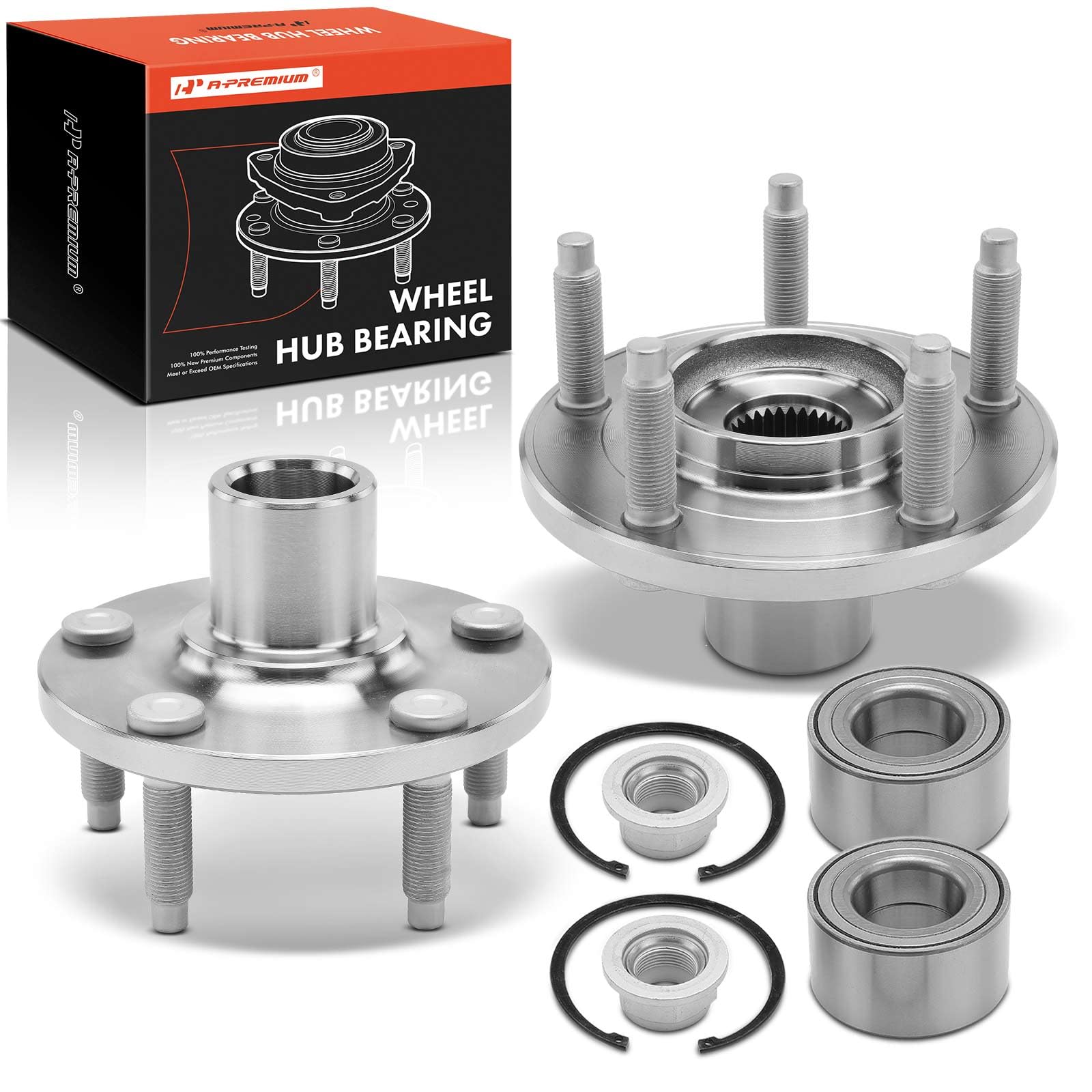 Photo 1 of **FACTORY SEALED** A-Premium 2 x Front Wheel Bearing and Wheel Hub Kit with 5-Lug Compatible with Ford Edge 2007-2010, Lincoln MKX 2007-2010