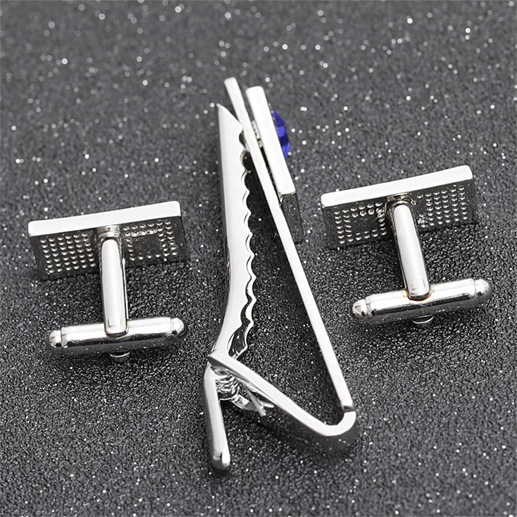 Gioielli Gemelli da Uomo Fermacravatta Set di Gemelli Accessori per Abbigliamento Gemelli per Camicie da Festa Set di Spille Fermacravatta (B Come Mostrato nell'immagine)