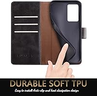 Vista 6 de SUANPOT Funda de piel tipo cartera para Samsung Galaxy Note 20 Ultra 5G de 6.9 pulgadas con bloqueo RFID, tarjetero para tarjetas de crédito, funda