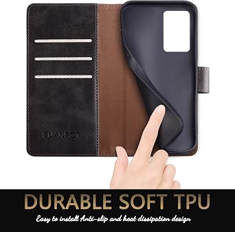 SUANPOT for Samsung Galaxy Note 20 Ultra 5G 6.9 with RFID Blocking Leather Wallet case Credit Card Holder, Flip Folio Book Phone case Cover Women Men for Samsung Note 20 Ultra case Wallet Black