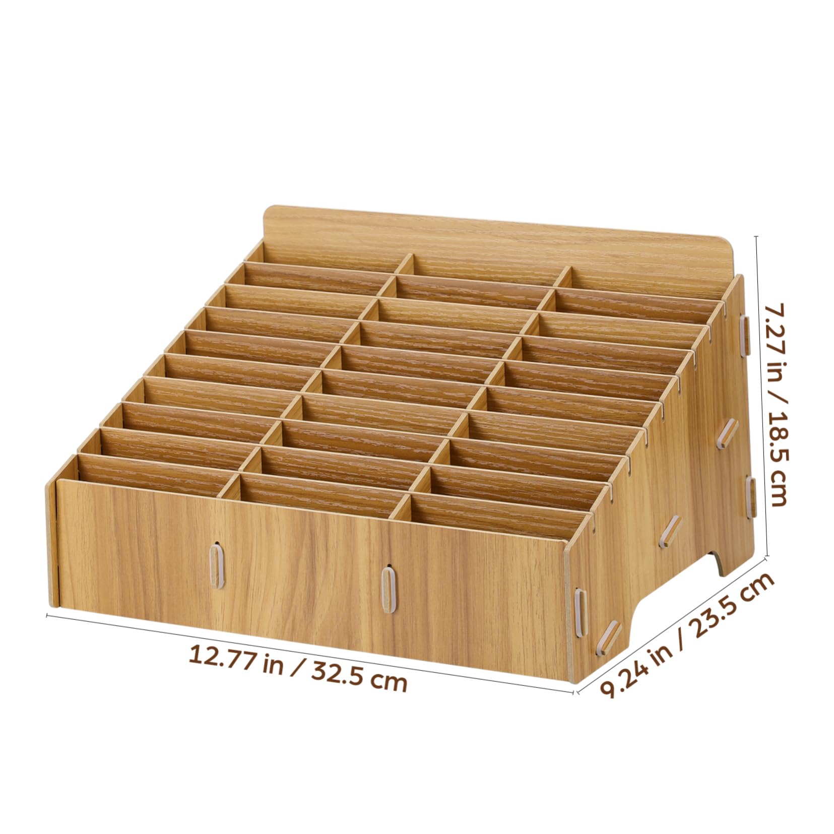 Veemoon Organizer Legno Multi Cellulari Scatola Contenitore Portaoggetti da Scrivania Utile per Scuola e Ufficio