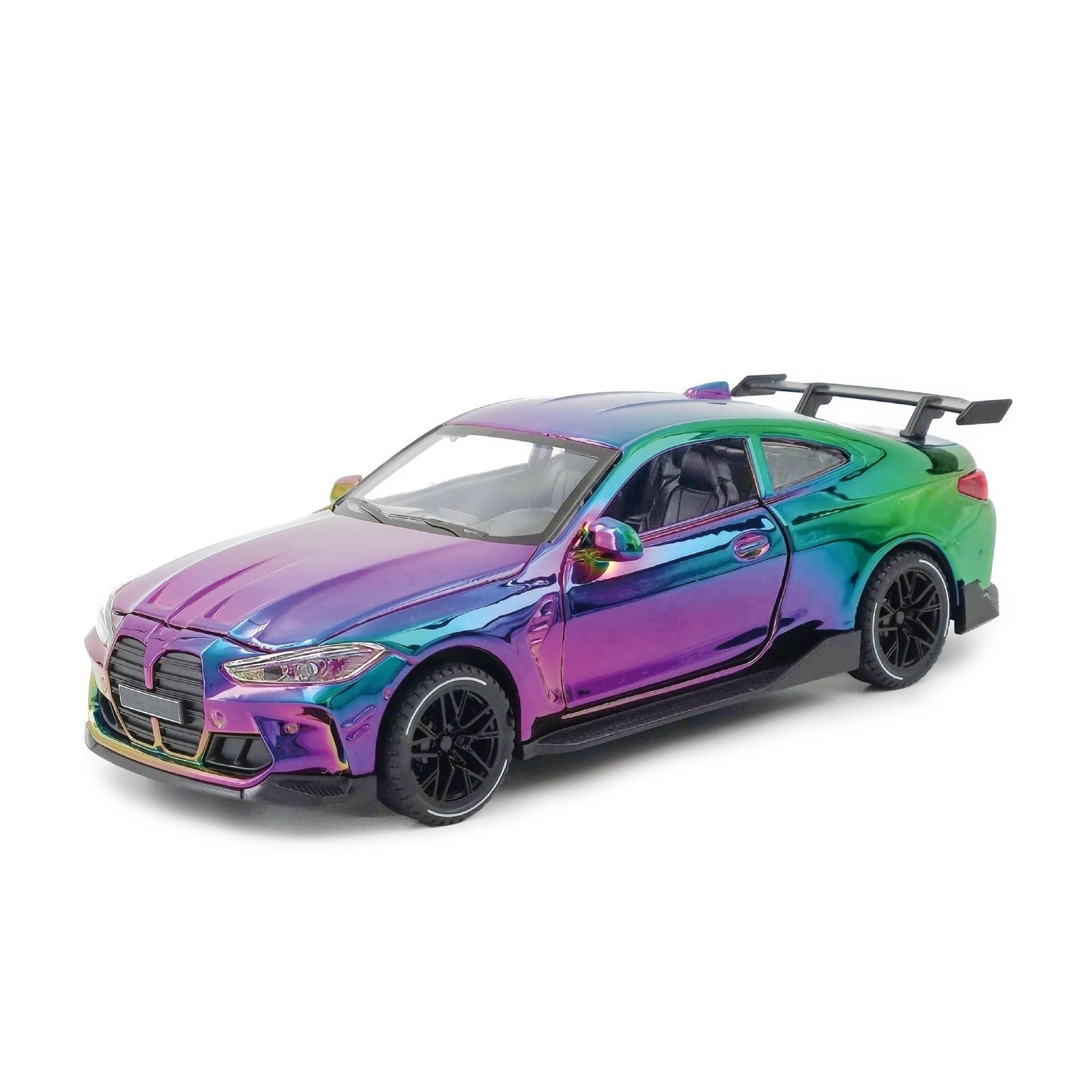UIFCOG Die Cast Collectible Car Model 1:32 For BWM M4 Alloy Metal Diecast Car Model Display Ornaments(PURPLE)