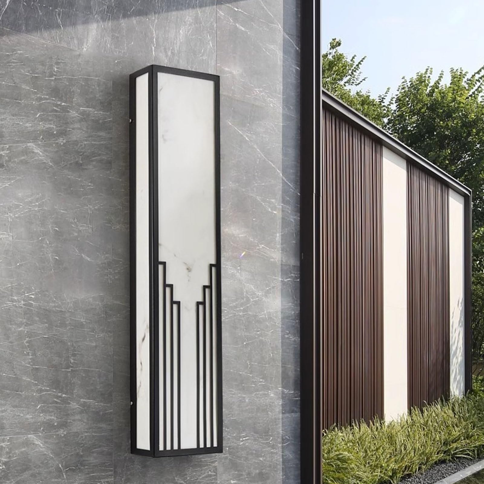 XANAYXWJ Lampade da Parete per Esterni Lampada Lunga Impermeabile Lampada da corridoio in Acciaio Inossidabile Nuovo apparecchio di Illuminazione Montato su Arte Creativa in Stile Cinese per Applique