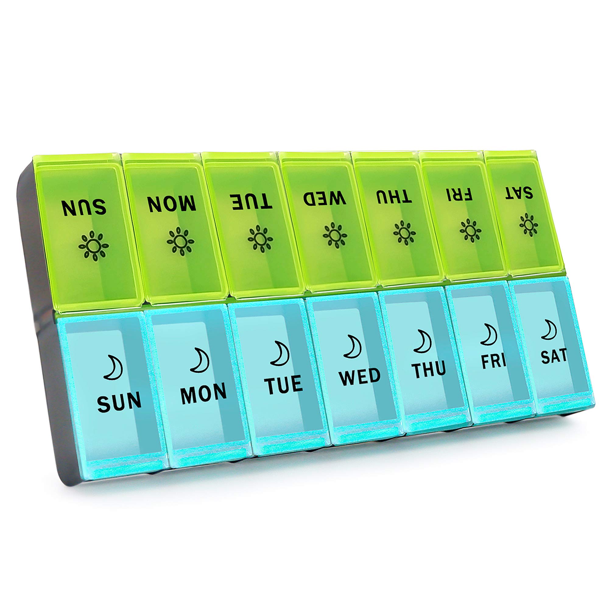 Buy mossime xl large daily pill organizer 2 times a day extra jumbo 7