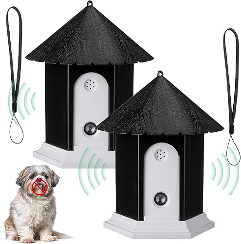 Paquete de 2 dispositivos antiladridos dispositivos de control de ladridos de perros de hasta 50 pies de alcance para entrenamiento y comportamiento