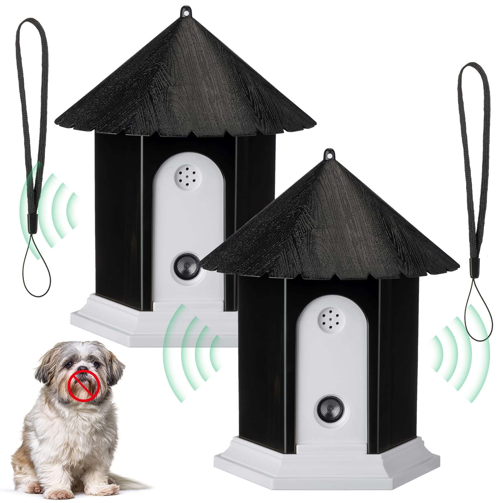 Photo 1 of 2 Pack Anti Barking Device, Dog Barking Control Devices up to 50 ft Range Dog Training & Behavior Aids, 4 Modes Ultrasonic Dog Barking Deterrent Devices, Anti Barking Device Safe for Human & Dogs