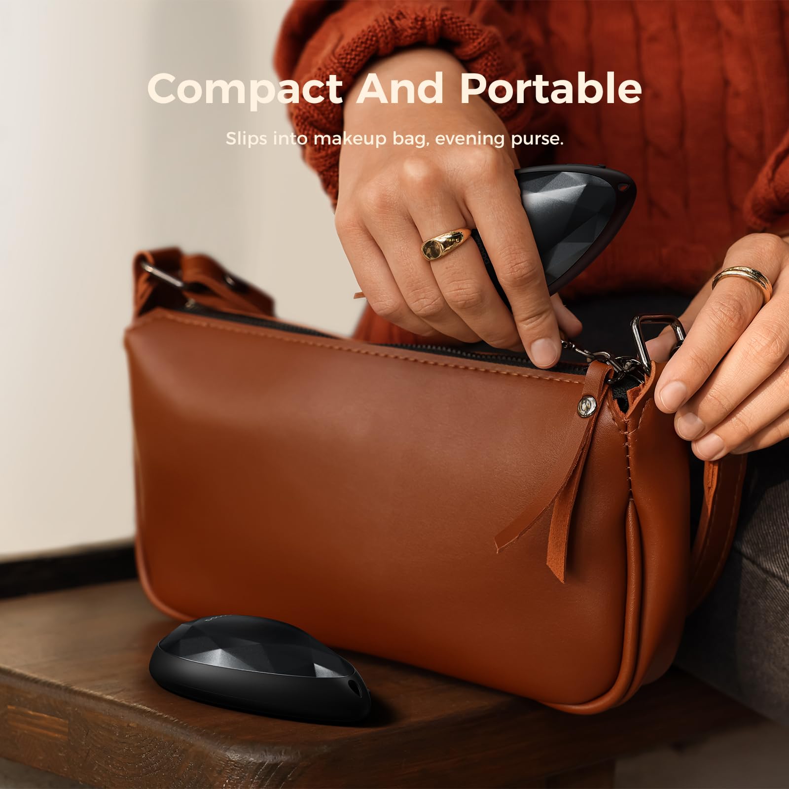 OCOOPA Donna Scaldamani Elettrico 2 Pezzi, Portatili, Eleganti, Forma Diamante Magnetica, Scalda Mani USB Ricaricabili 4000mAh, 3 Livelli, Regalo Tech Natale Raynaud, Trekking, Campeggio, UT4 Rare