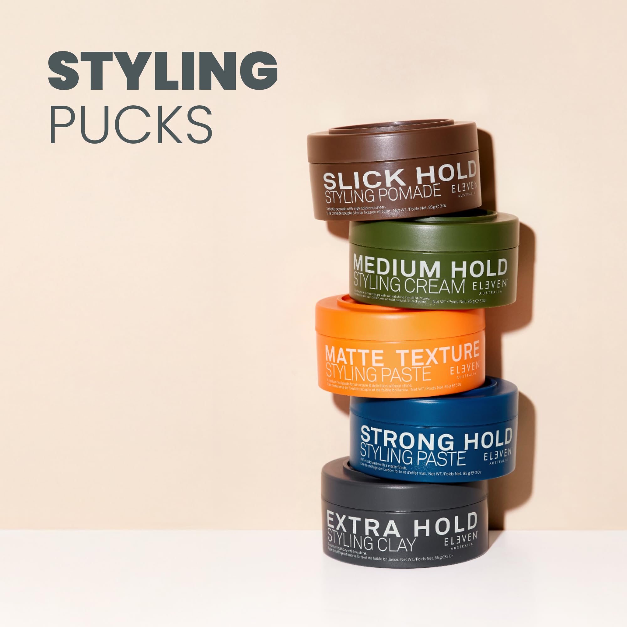 ELEVEN AUSTRALIA Extra Hold Styling Clay | Das ideale Produkt für einen 24-Stunden-Halt. Am besten geeignet für kurzes Haar - 85g