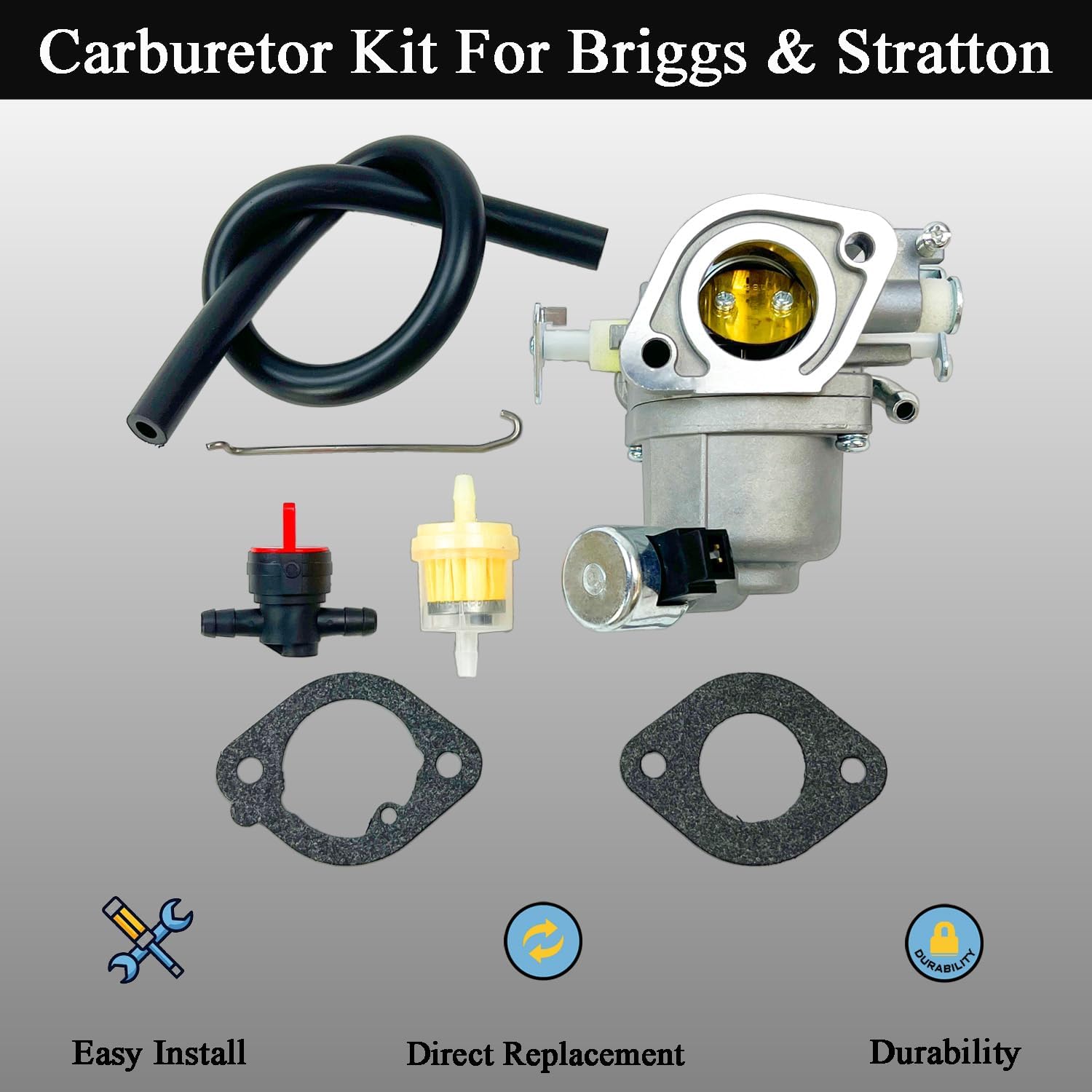 Carburetor Carb Kit 594207 Compatible with Briggs & Stratton Intek Engine Mower Tractor Carb 40N777 40N877