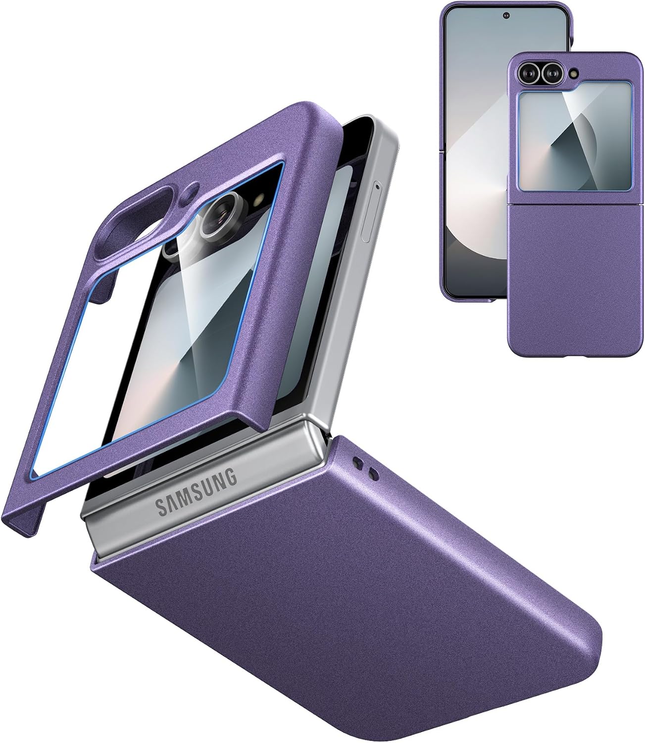 美品 Samsung Galaxy Z Flip6 SC-54E パープル Case for Samsung Galaxy Z Flip 6 (2024) with Built-in Cover Z 6