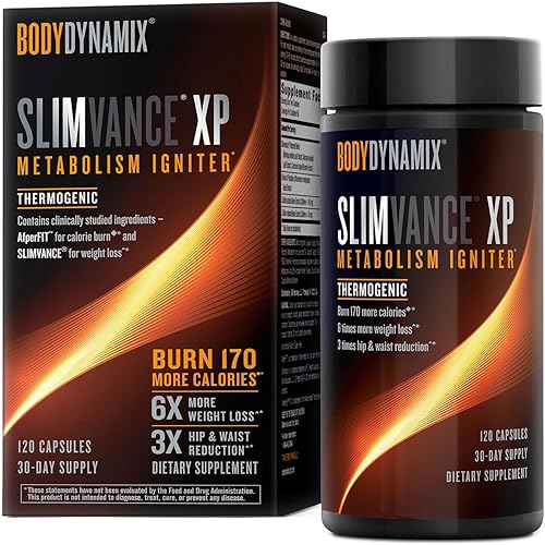 Slimvance XP - Encendedor de metabolismo, soporte de dieta botánica, termogénico avanzado, quema más calorías, pérdida de peso y grasa, energía,