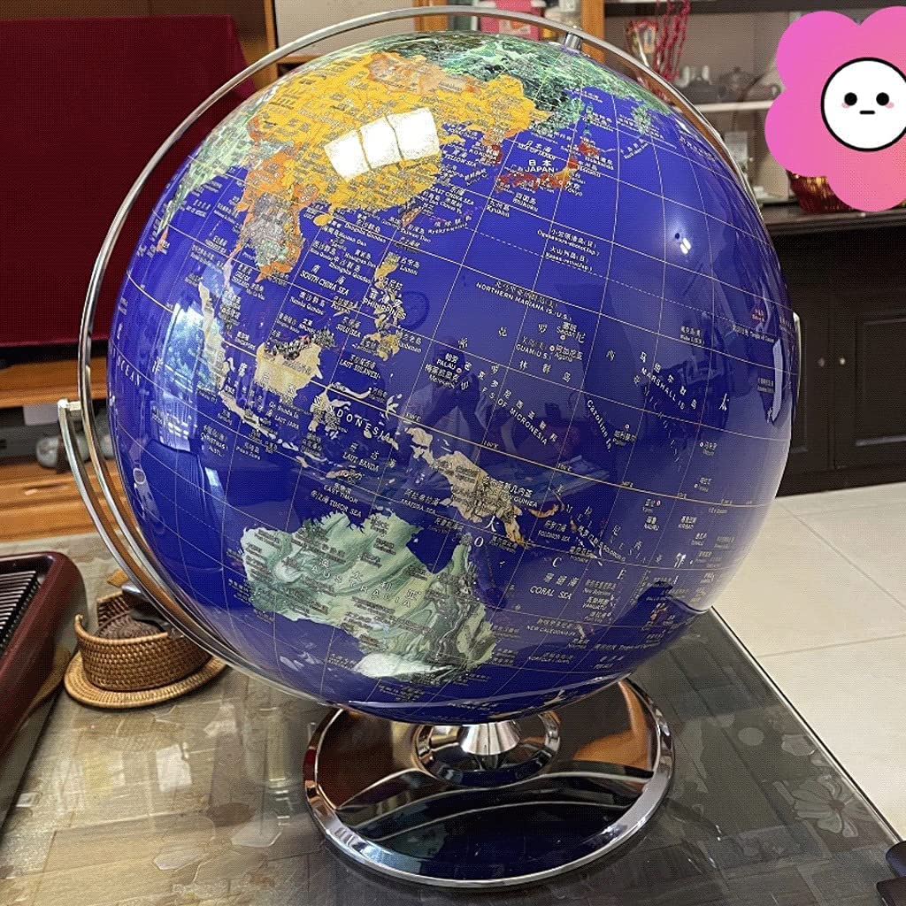 Globo terrestre, Globo girevole a 720° con supporto e base antiscivolo(A)