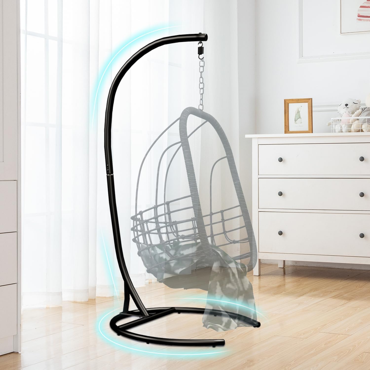 Metal Frame Black Hammock Chair Stand Only, Hanging Chair Frame