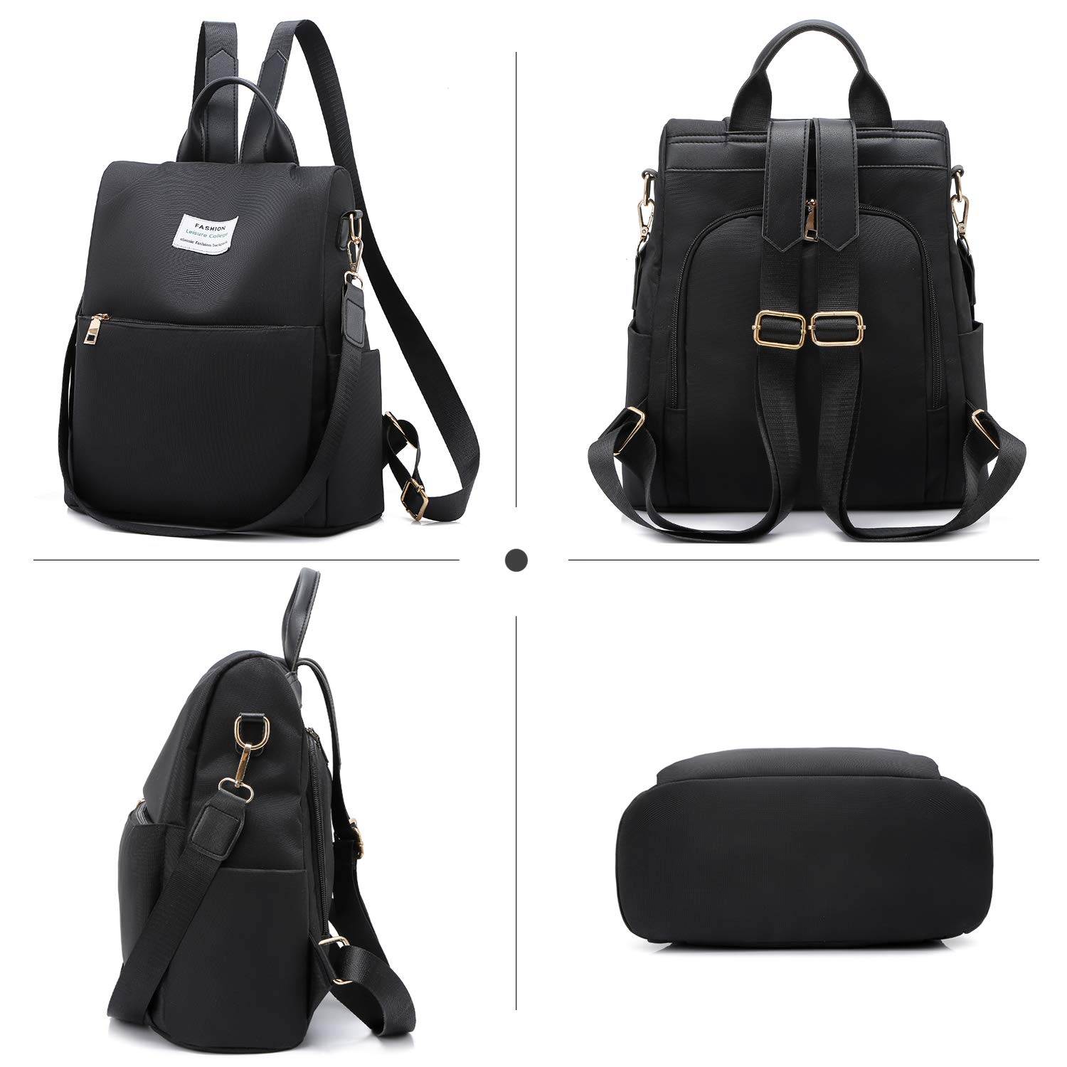 FANDARE Bolsos Mochila Mujer Bolsa de Hombro Antirrobo Bolso Mochilas Tipo Casual Niña Bolsas Escolares Adolescente Daypacks para Outdoor Viaje 3 in 1 School Bag Impermeable Nylon