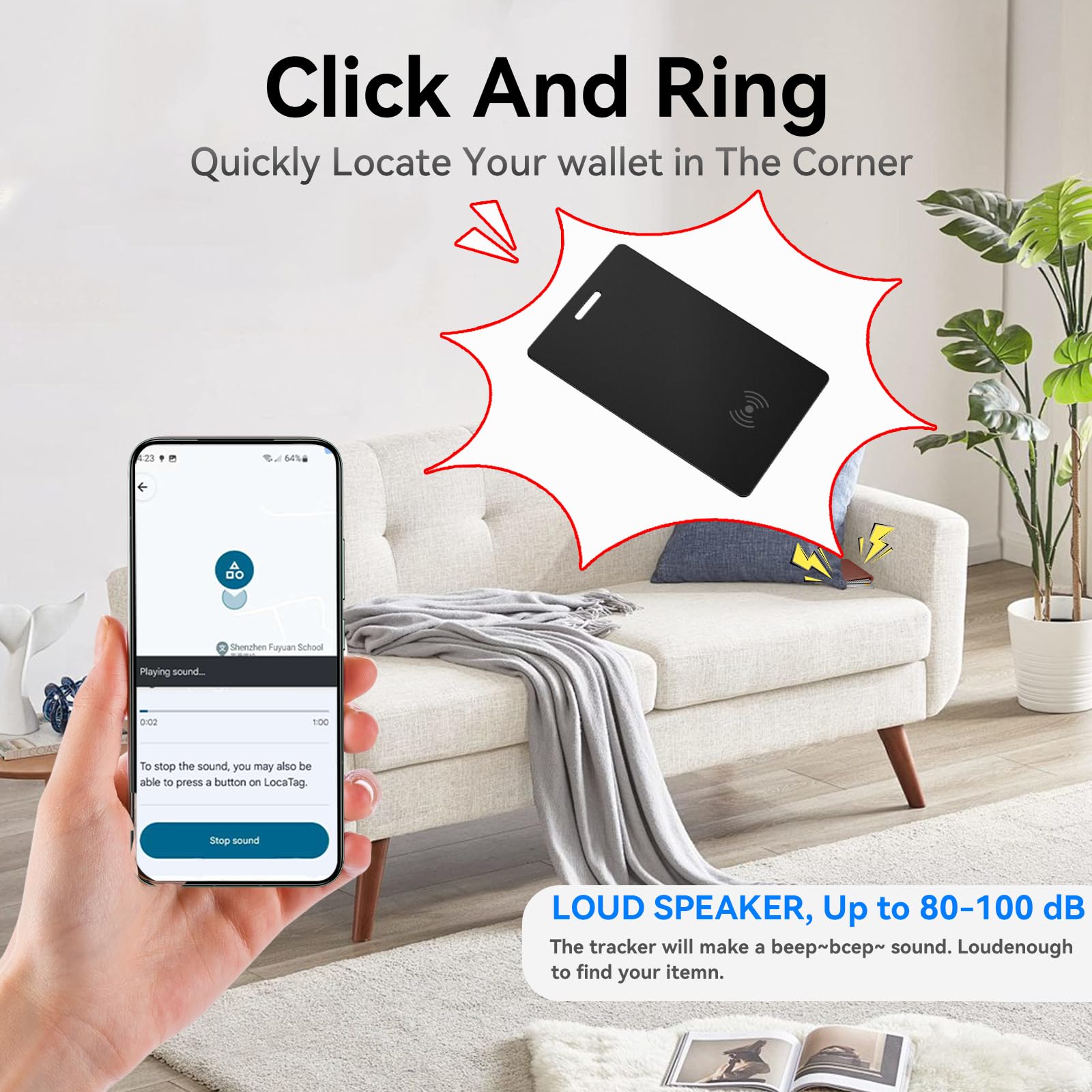 Android Air Tag Carta Wallet Tracker Thin 1.8MM,Smart Tag Card Funzioni Trova di Google (solo Android) localizzatore gps per Android IP68 Impermeabile Bluetooth tracker per Portafogli, Passaporti