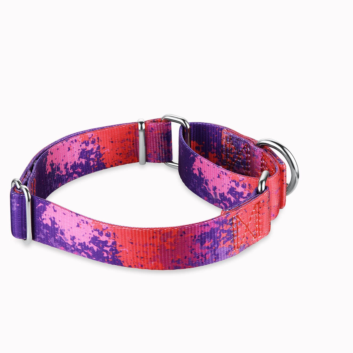 Martingale Dog Collars Colourful Oil Painting Pattern Series - No Pull Pet Collar Silky Soft for Medium and Large Dogs (Small, 1.5cm Wide, Purple Secret) — view 3