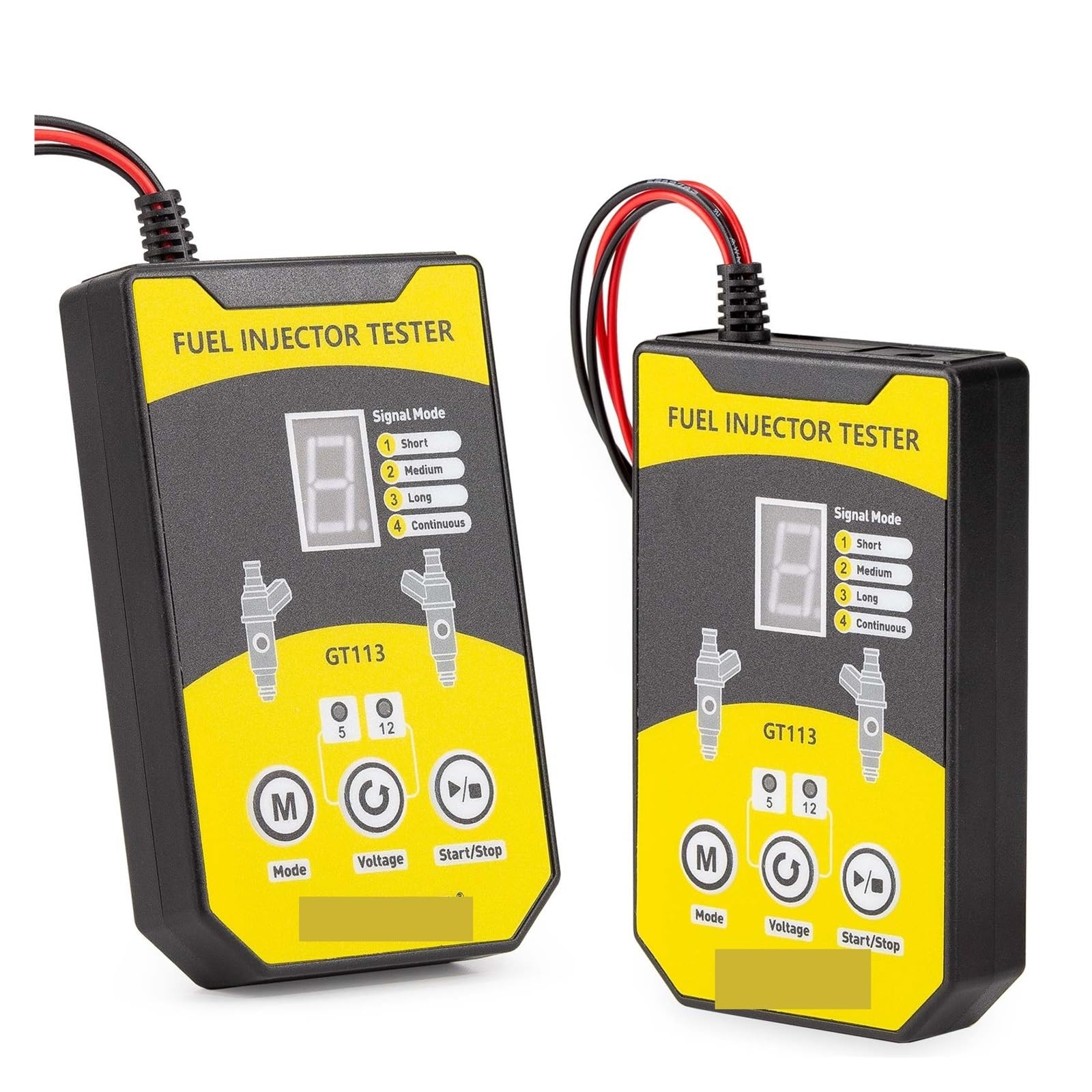 Probador de inyectores, GT113 - Limpiador y comprobador de inyectores de Combustible Universal con 6 tamaños de adaptadores y 8 Modos de Pulso for Coches y Motocicletas.