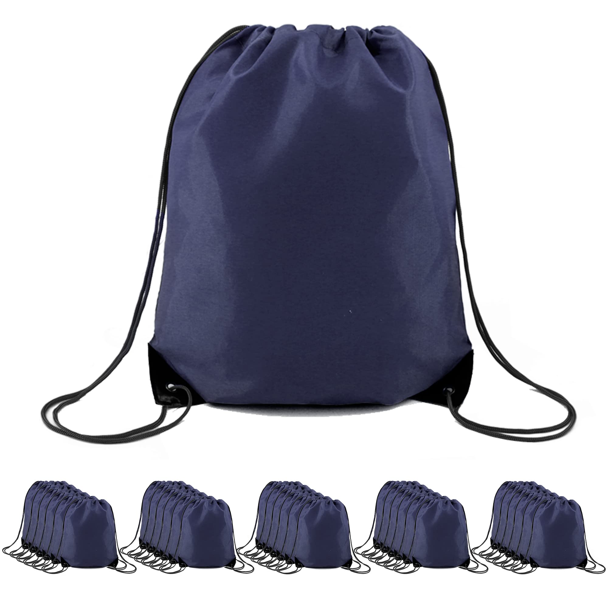 BeeGreen Drawstring Backpack Bags 20,30,50 Packs Reflective String Bags for Gym Sport Trip Cinch Sack DIY for Women Men