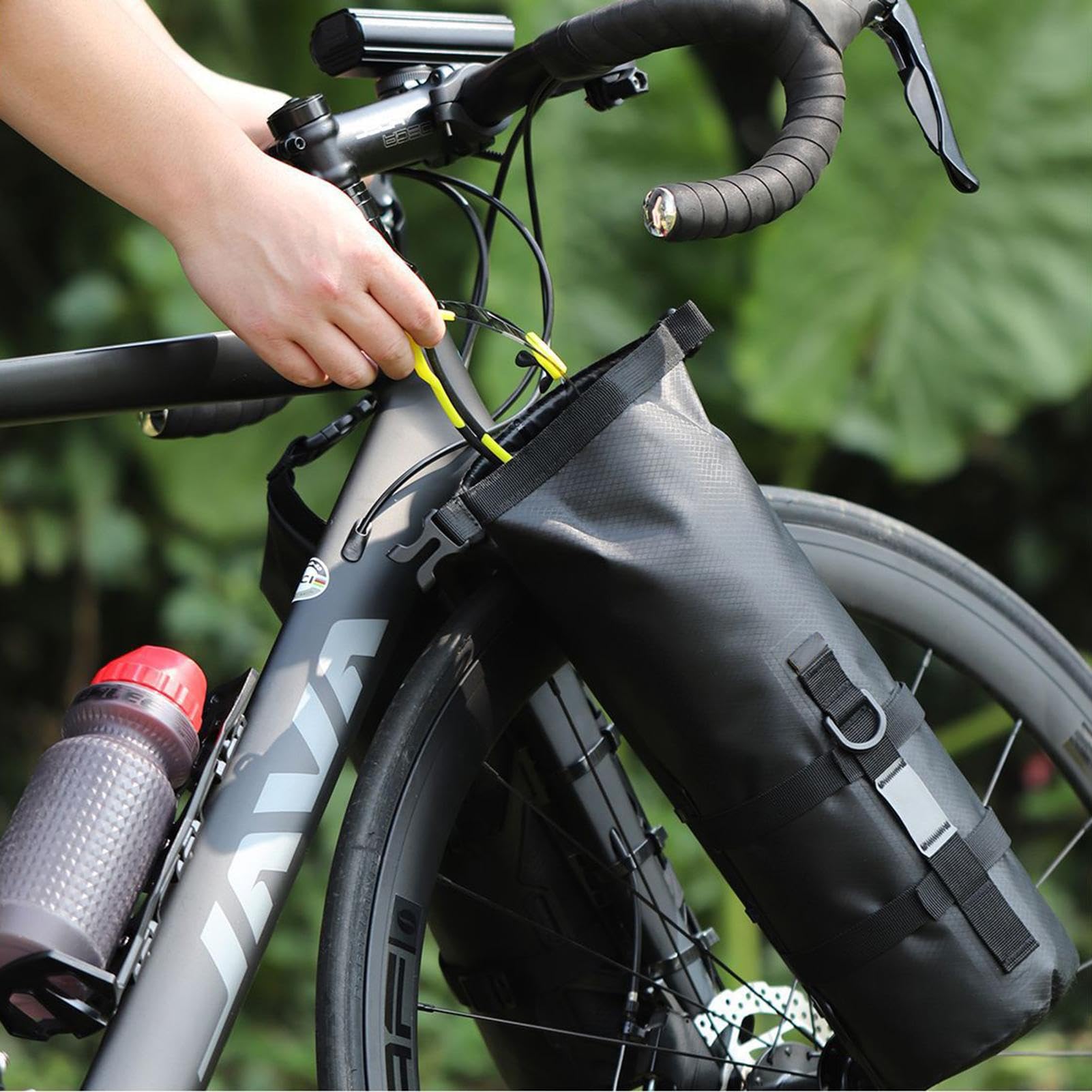 begel Borsa per forcella anteriore per bici, Borsa per forcella per bici - Borse laterali e bauli portapacchi resistenti all'acqua,Borsa per forcella da bici multiuso e leggera, adatta per la guida in