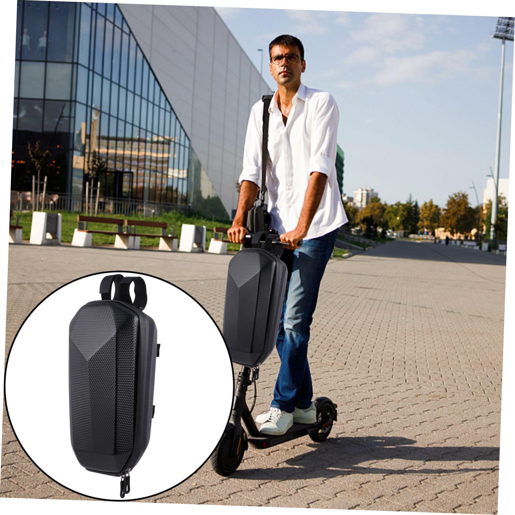 Toyvian Borsa Per Auto Impermeabile Davanti Manubrio Ciclismo Magazzinaggio Zaino Per Scooter Maniglia Custodia Per Bici Elettrica Custodia Per Maniglie Dello Scooter Eva Black
