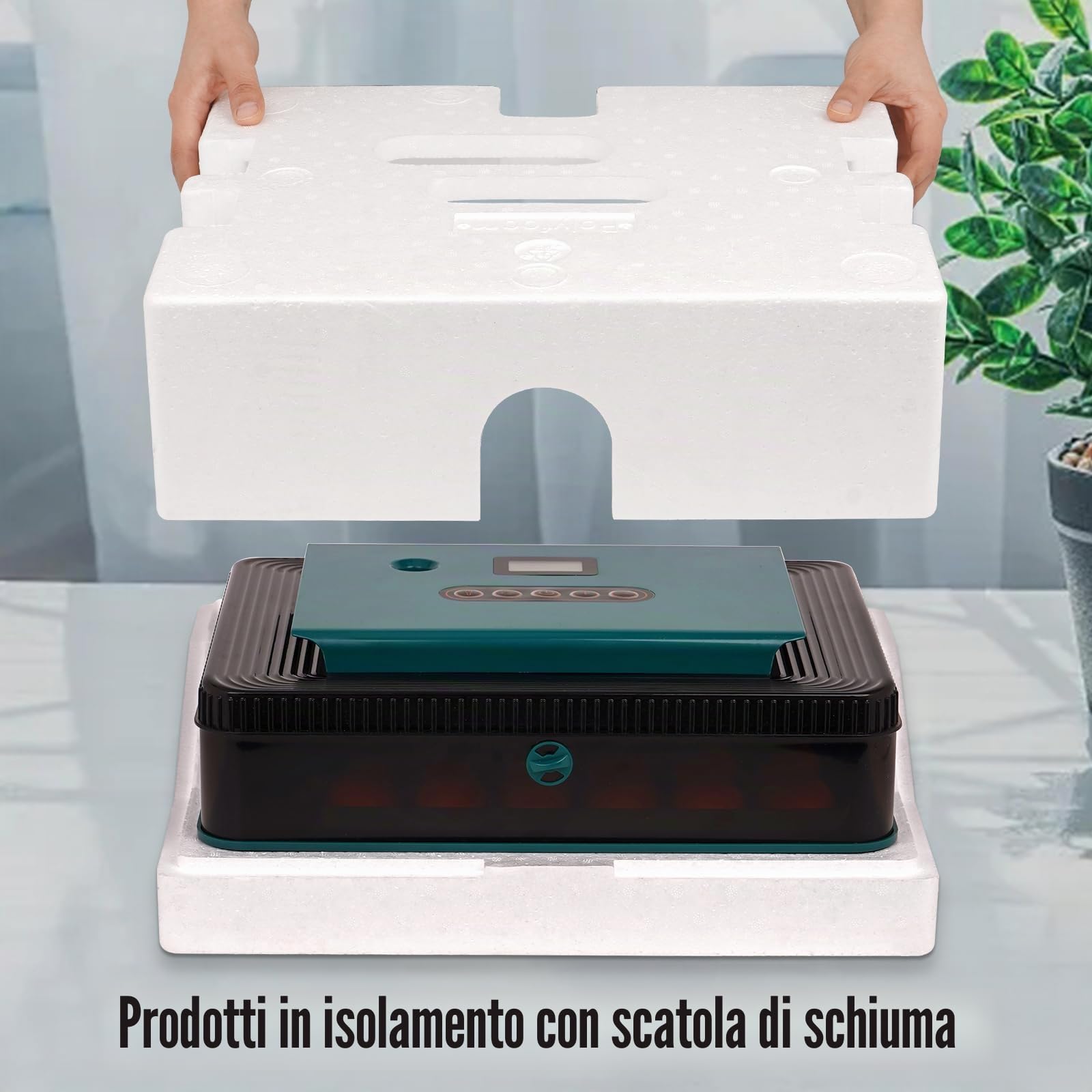 Incubatrice Automatica da 25 Uova con Display Led Multifunzione, Rovesciamento Automatico Delle Uova e Controllo Della Temperatura e Dell'Umidità, Adatta Per la Cova di Polli, Anatre e Oche