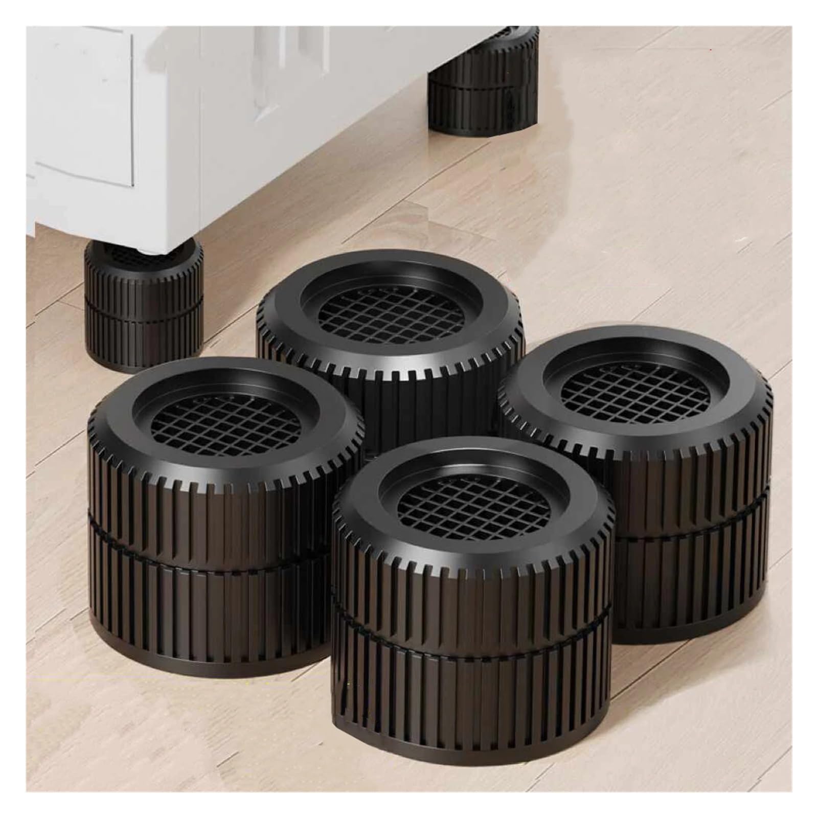 Almohadillas antivibración para lavadoras, Almohadillas de soporte antideslizantes for lavadora y refrigerador (4 unidades, varios tamaños)(9.3CM)