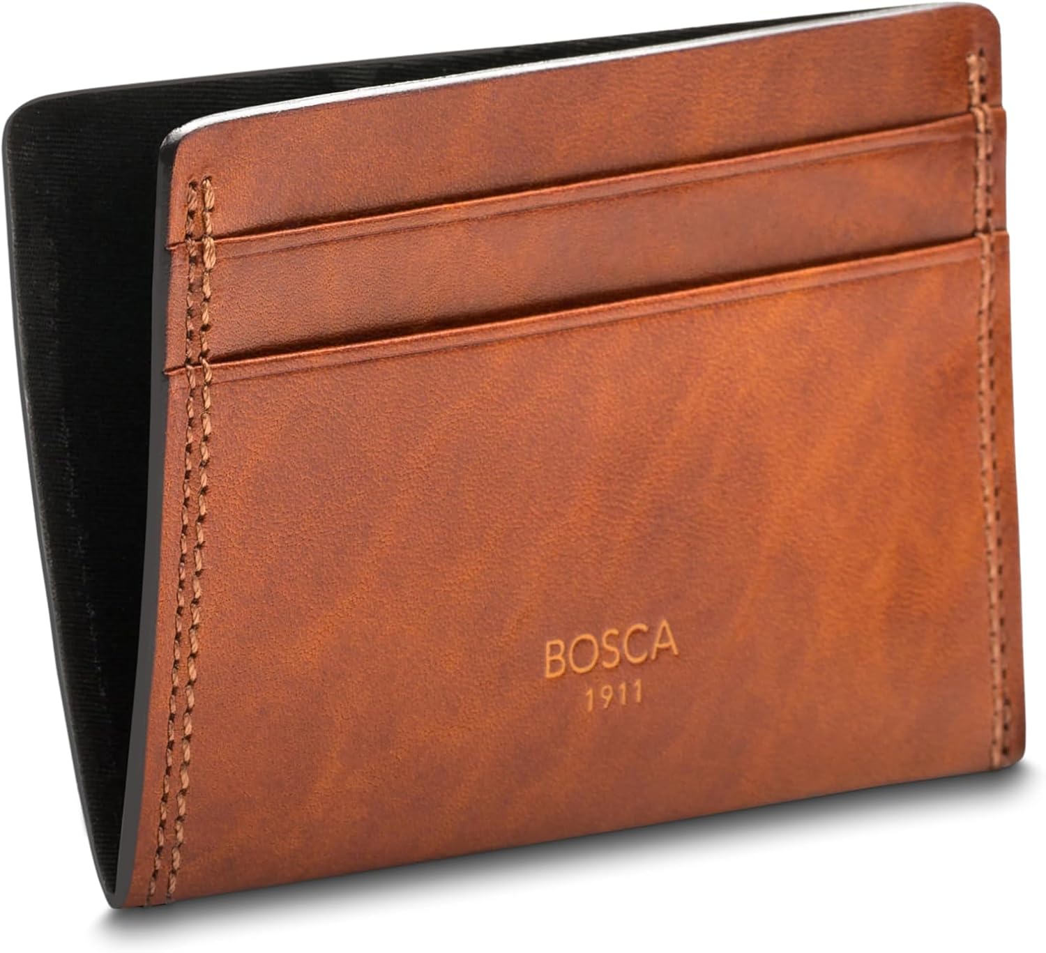 Weekend Wallet Card Case Dolce Matte Leather Amber