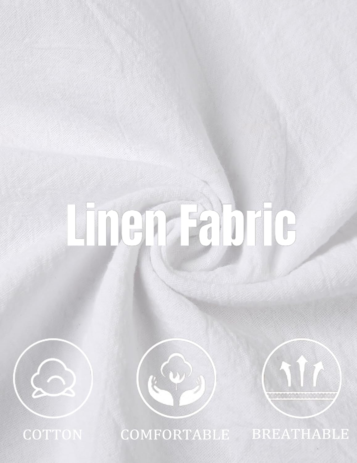 COOFANDY Men's Cotton Linen Pants Casual Harem Pants Elastic Waist Beach Boho Yoga Trousers - Image 5