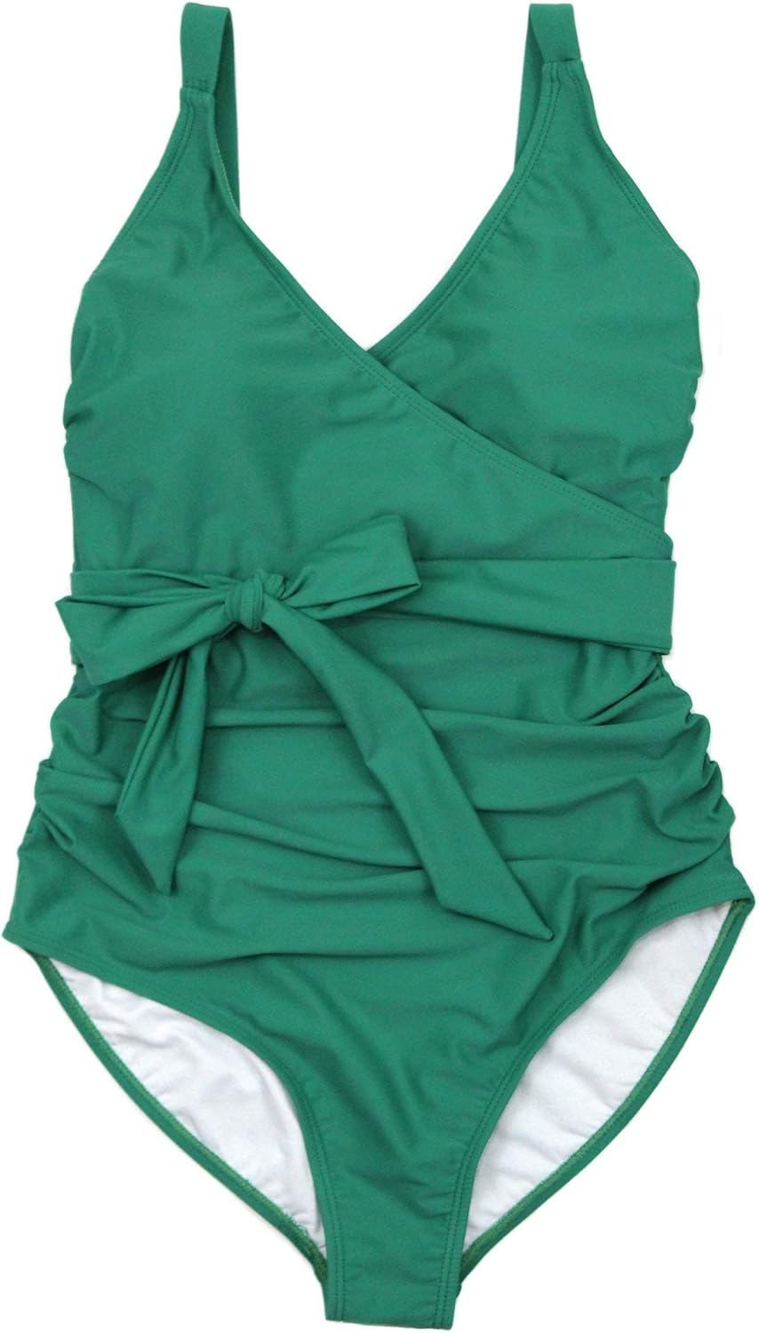 SwimZip Women's Wrap One Piece Swimsuit UPF 50+ Sun Protection - Multiple Colors