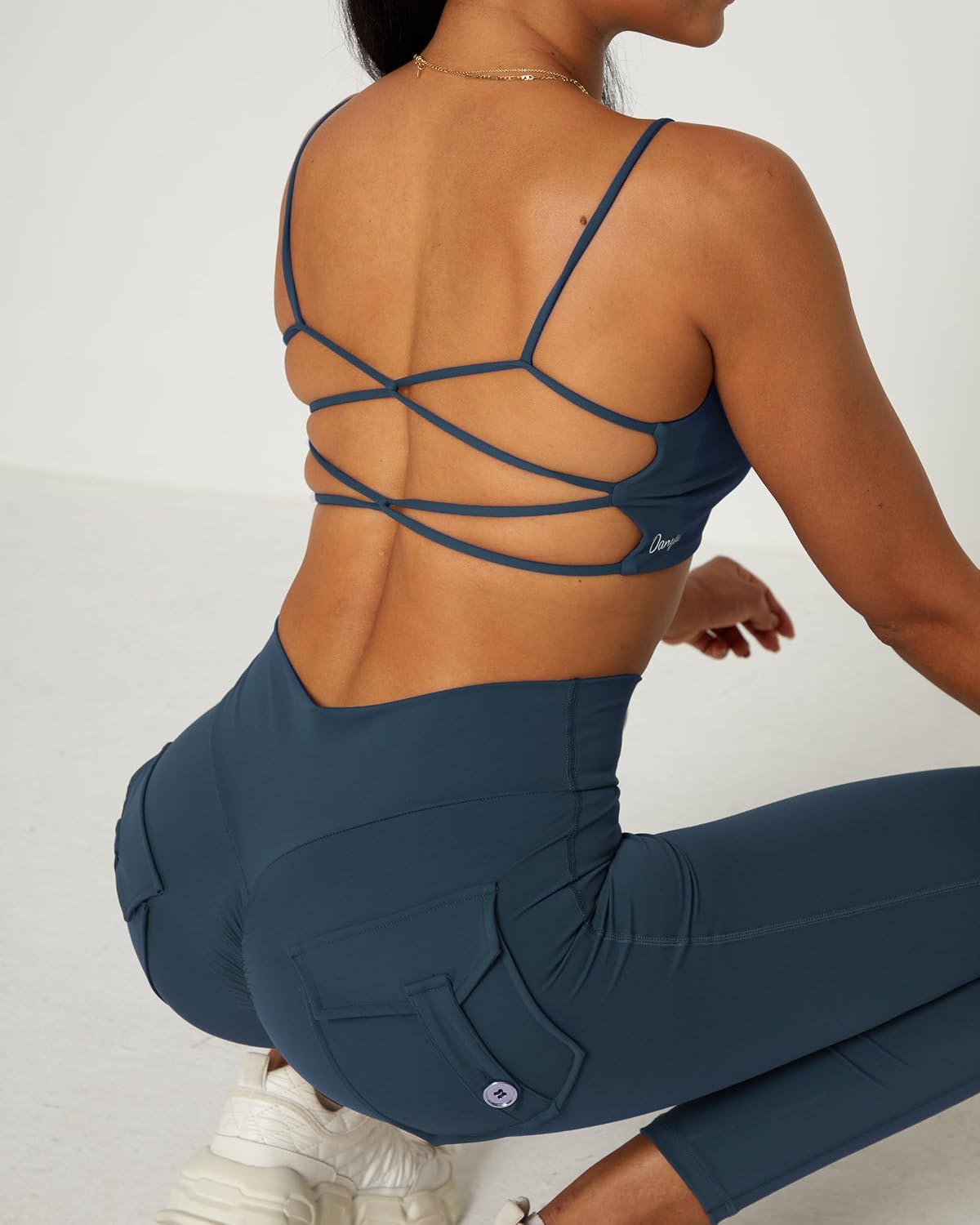 Danysu Backless Sports Bra Soft Padded Workout Tops for Women image 4