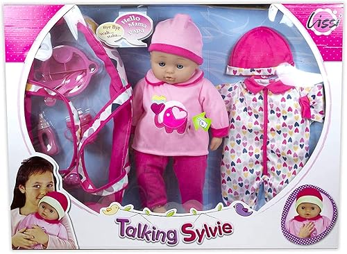 Miniatura 2 de Lissi Muñeca de bebé parlante de 16" con accesorios