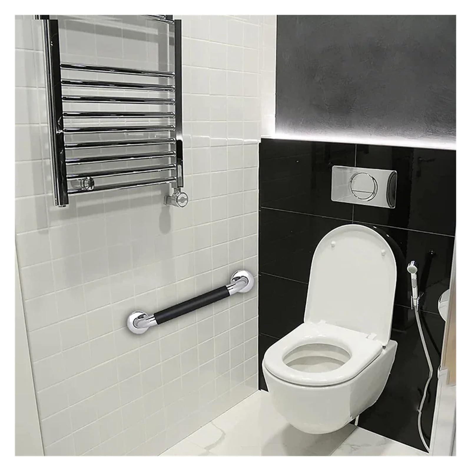 Pasamanos de silicona acero inoxidable for baño personas mayores, antideslizantes, for inodoro Para ducharse(50cm)