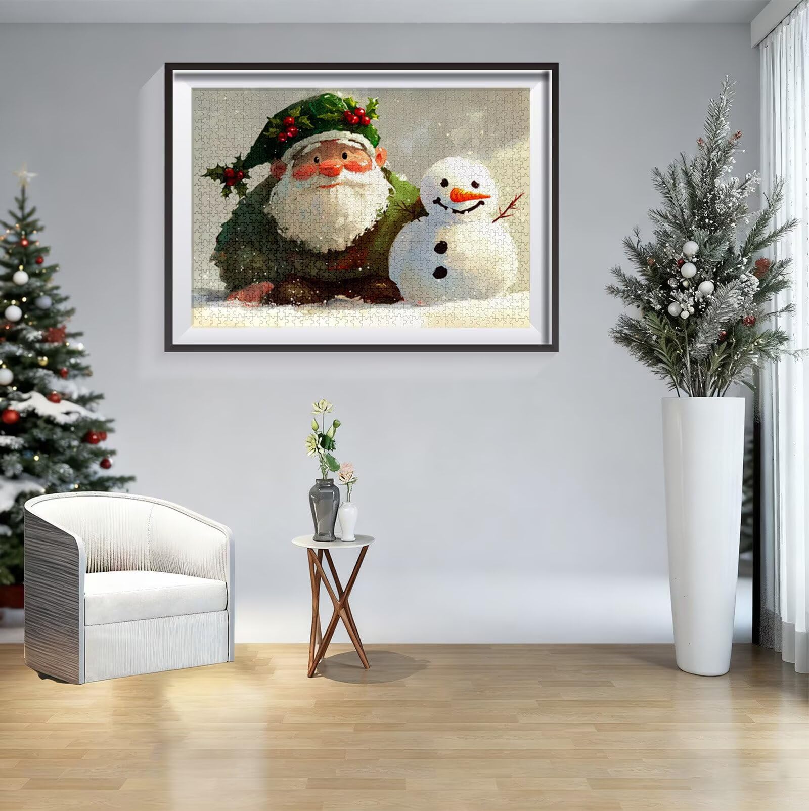 Puzzle Noël 3000 Pièces Adultes, Puzzle 3000 Pièces pour Adultes et Enfants à Partir de 14 Ans, Bonhomme de Neige Puzzles Bois de Qualité Supérieure avec Une Boîte d'emballage ExquiseCadeau H-2269
